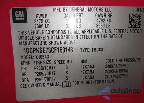 2012 Chevrolet Silverado 1500 Lt from USA, damaged, VIN 1GCPKSE73CF160143